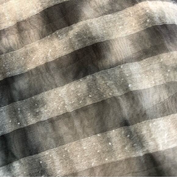 Soft Surroundings black gray sheer striped popover top size Petite Extra Large - Picture 14 of 15